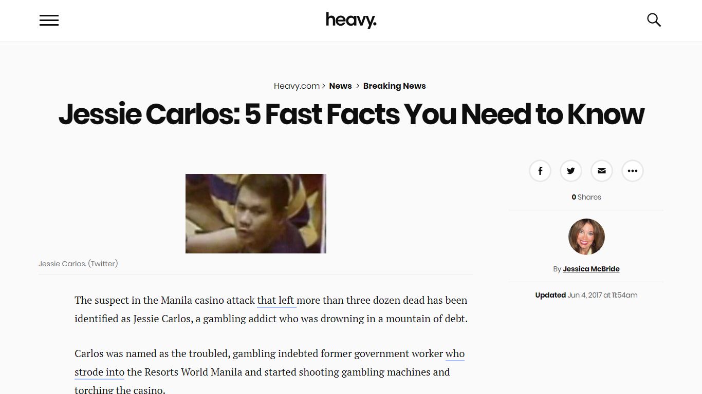 Jessie Carlos: 5 Fast Facts You Need to Know | Heavy.com